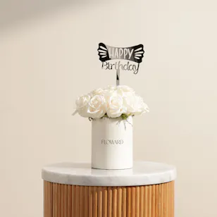 Birthday White Flowers Box