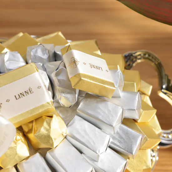 Linne Golden and Silver Assorted Chocolate Tray | Gentle Treat Flowers