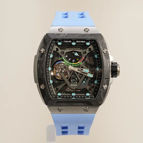 Tsar Bomba Neutron Limited Edition Blue Carbon Fiber Men's Watch