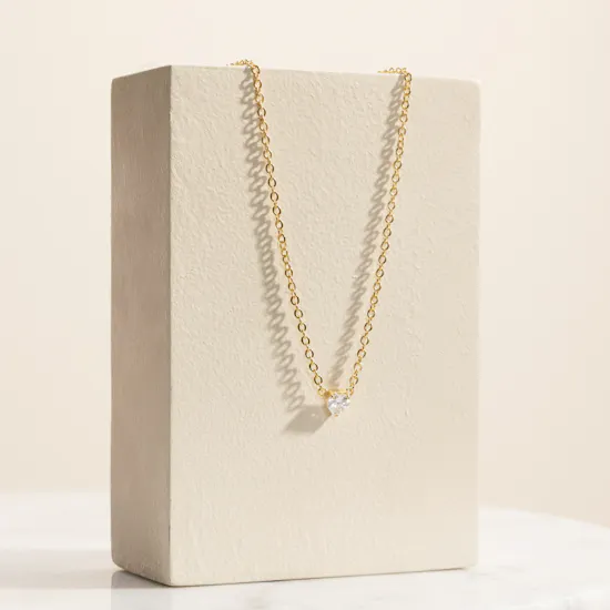 Hrh Gold Plated Heart Necklace
