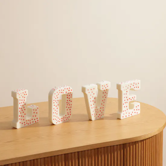 Melosa Love Word Candle