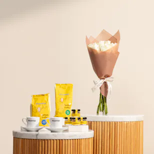 Cilantro Starter Turkish Coffee Kit | Endless Purity Roses Bouquet