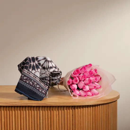 Emma Mystic Wood Scarf | Rose Revival Bouquet