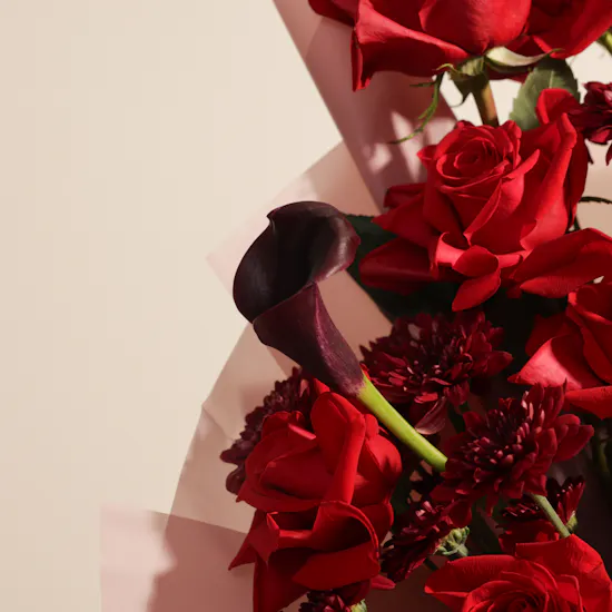 Language Love Red Flowers Bouquet