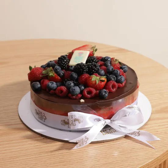 Rose Ribbon Red Velvet Cheesecake