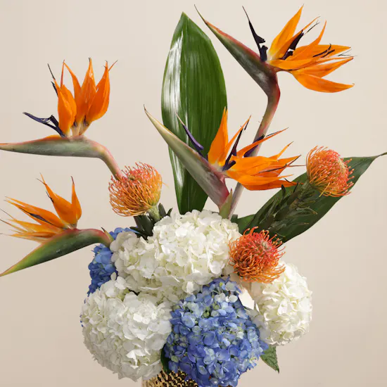 Golden Oasis Flower Vase