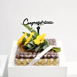 Levo Square Chocolate Tray | Congratulation Blooms Levo Square Chocolate Tray | Congratulation Blooms