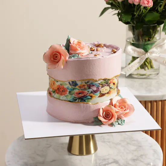 Floward Delicious Cake | Happy Birthday Elegant Flower