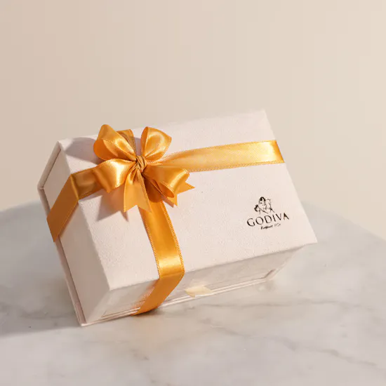 Godiva Off White Velvet Chocolate Box