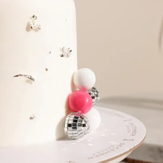 December Cake Disco Birthday Customized Name Cake | Tender Flowers