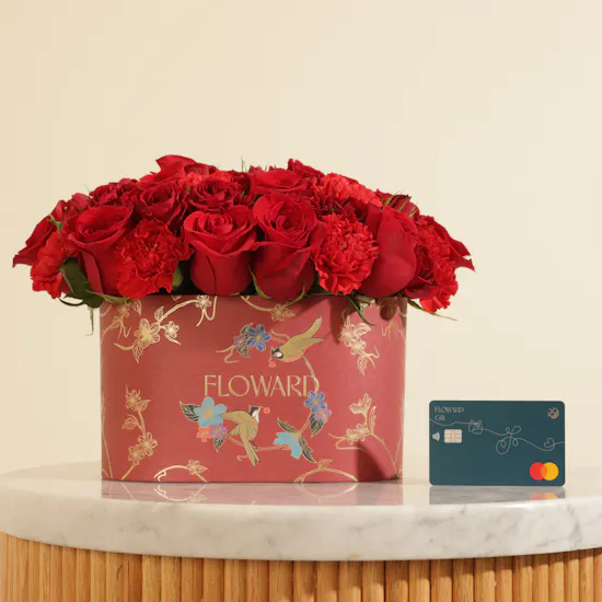 Floward Card 35 BHD | I Love You Flowers