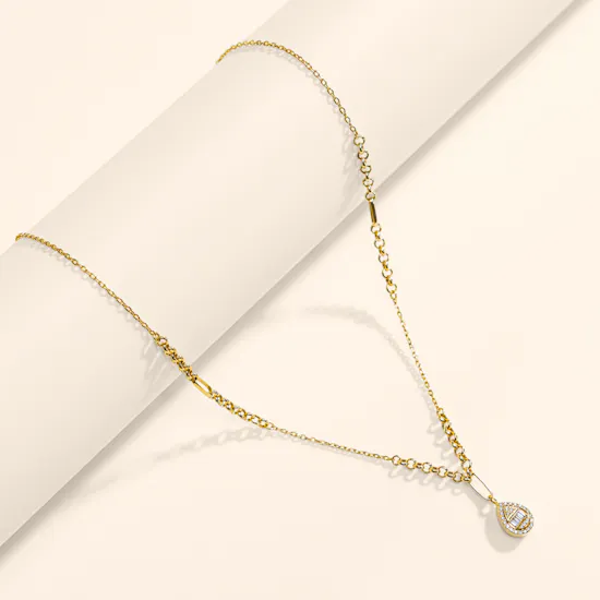 Siran by Iram A Pear Gold Necklace