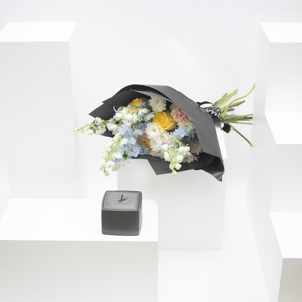 سوار فضة كلاسيكي مقاس وسط من زيان | باقة الهدوء المشرق