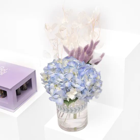Feel Good Tea Varieties with Spring Wishes Vase