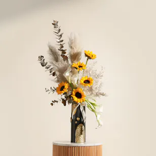 Golden Spectrum Flower Vase