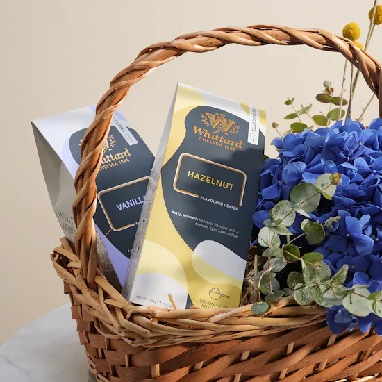 Whittard Flavored Coffee and Flowers Small Basket