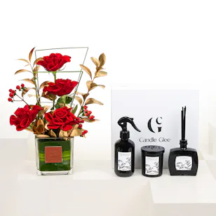 Candle Glee Home Fragrances Tobacco Scent | Red Rose