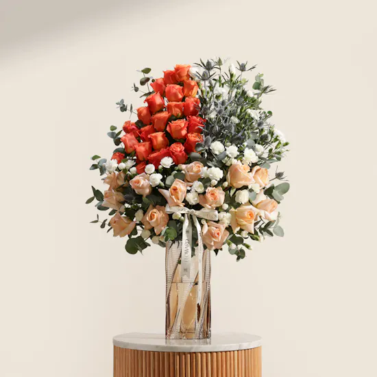 The Sunset Harmony Flowers Vase