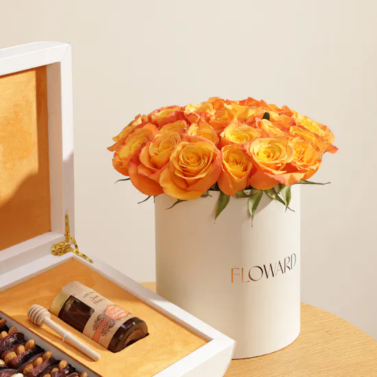 Al Malaky Royal Sidr and Samar Honey and Dates with Nuts Box | Flowers Box