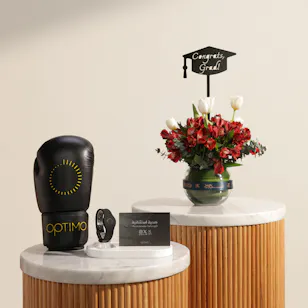 Optimo Membership Voucher with Original Gloves | Aspiring Grad Flower Vase