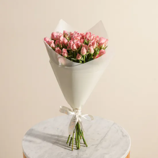 Pink Baby Rose Bouquet | 12 Flowers