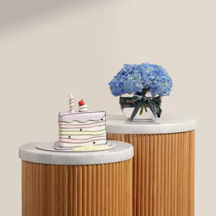 Floward Birthday 2D Slice Comic Cake | Distinctive Ambiance Flower Vase Floward Birthday 2D Slice Comic Cake | Distinctive Ambiance Flower Vase