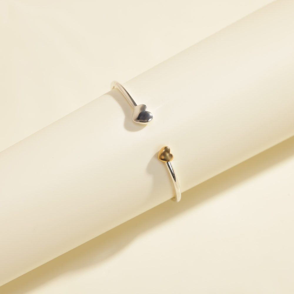 Tous My Other Half Two Tone Heart Bangle 