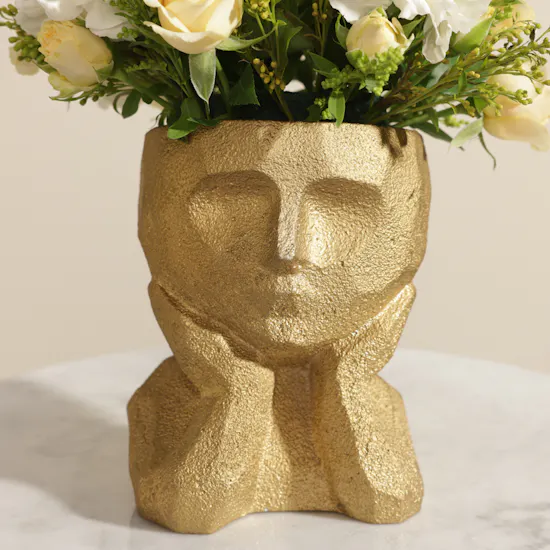 Golden Dreams Flower Vase