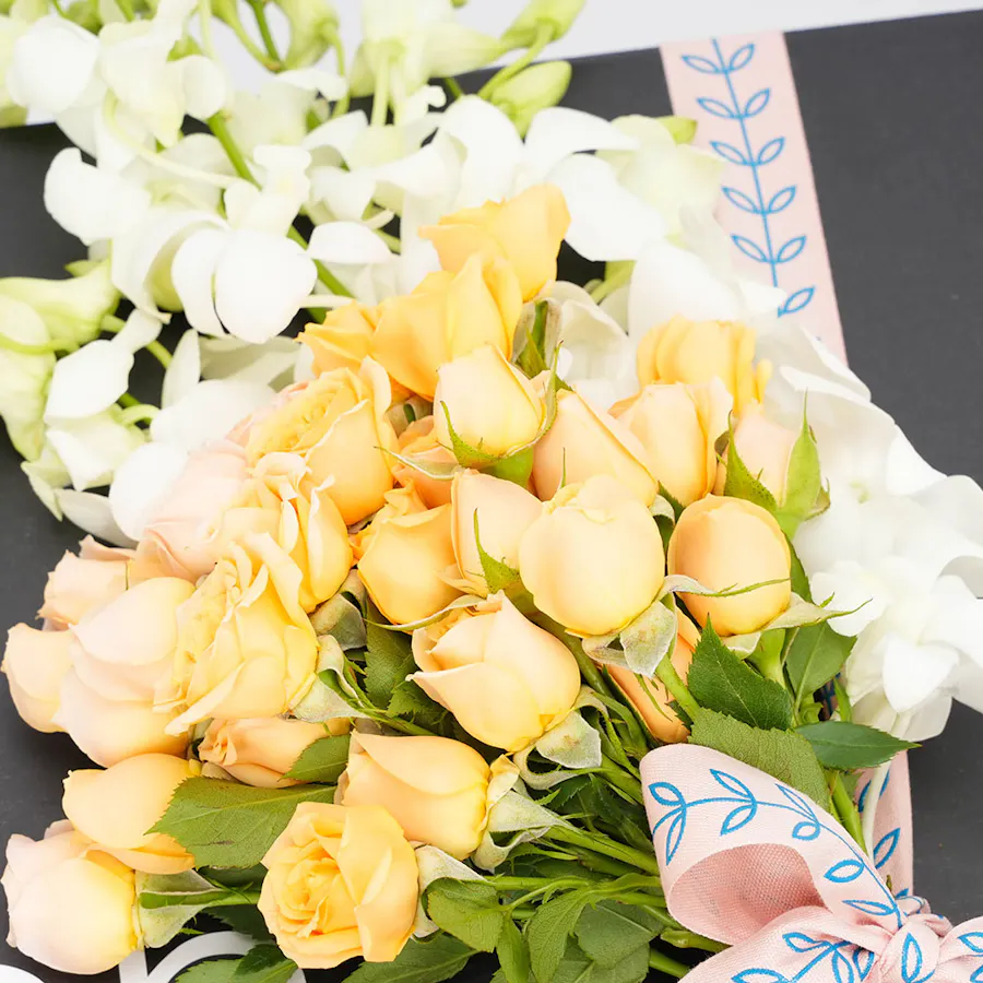 Chunk Carmel Cake & Flowers 2