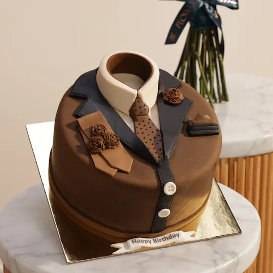 Floward Mr. Dapper Birthday Cake | Soft Flowers