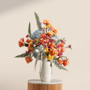 Sunset Whispers Flowers Vase