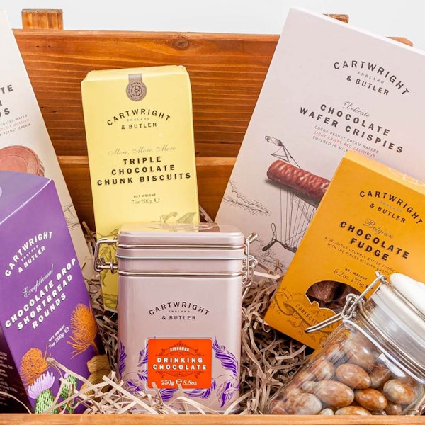 Cartwright & Butler Chocolate Hamper | Pretty in Pink