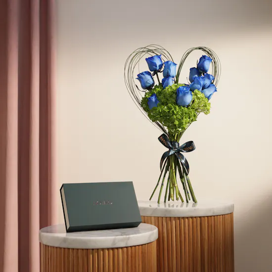 Floward Luxurious Chocolate Small Box | Royal Harmony Flower Bouquet
