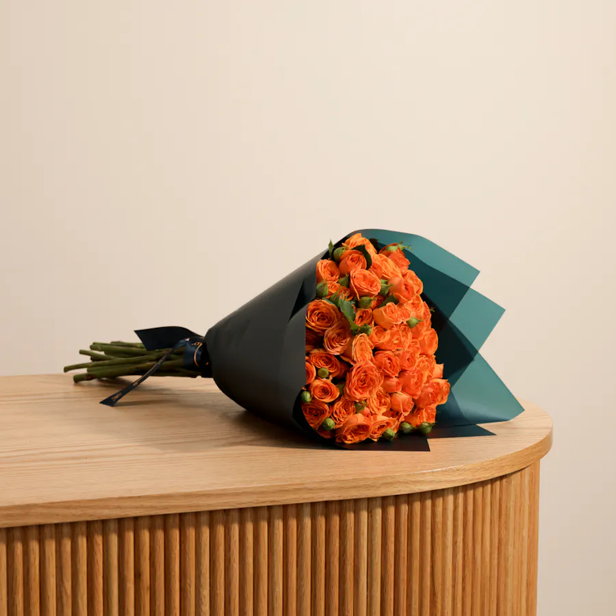 Citrus Charm Baby Rose Bouquet 2