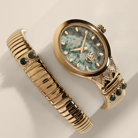 Roberto Cavalli Snake Gold Women Watch