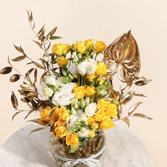 Get Well Soon Shiny Flowers Vase