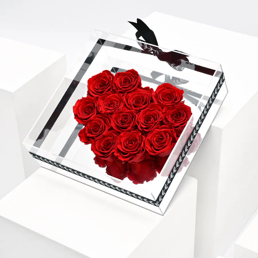 Preserved Red Roses | Acrylic Box 5