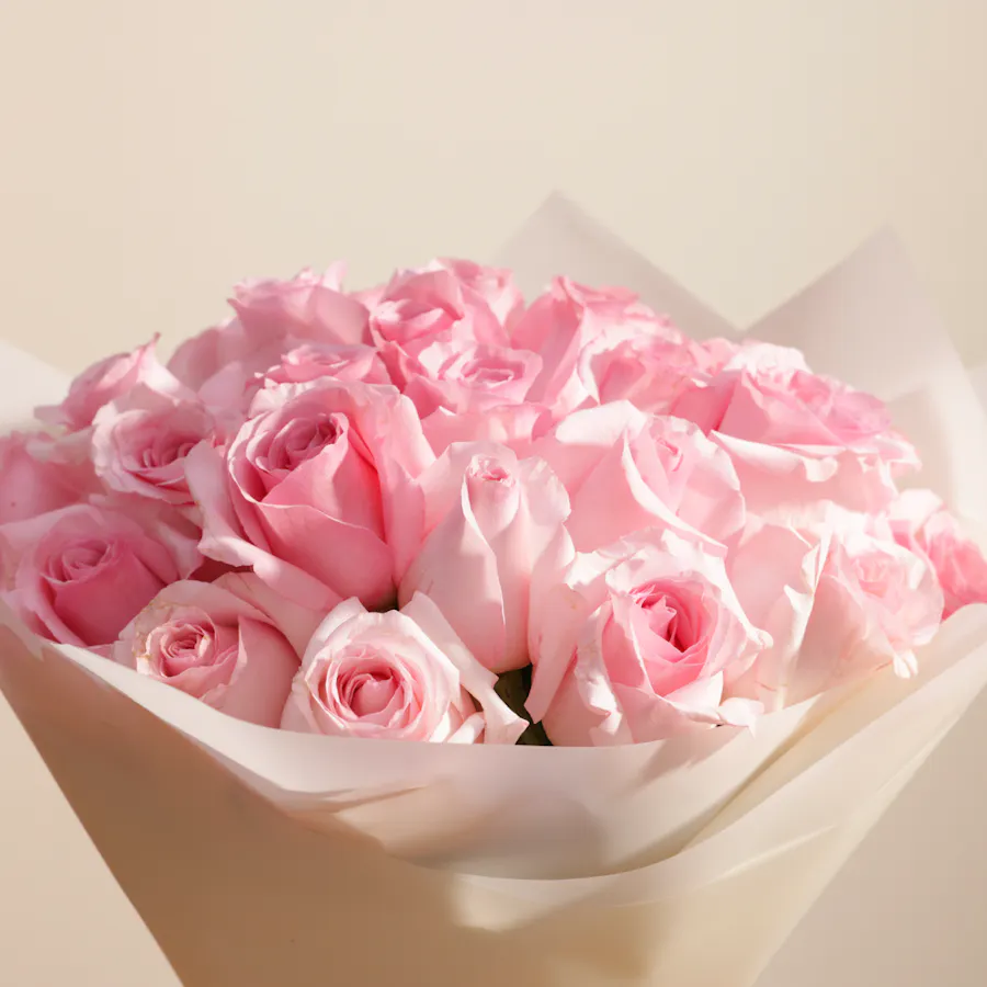 Pink Roses Bouquet | 35 Flowers 4