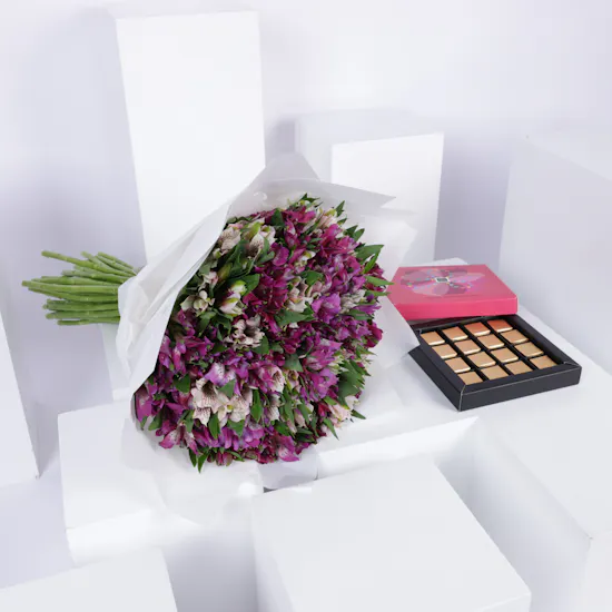Patchi Chocolate Box | Alstroemeria Bouquet