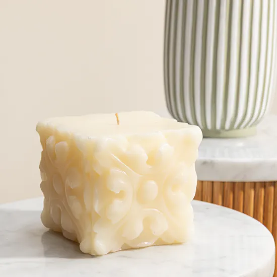 Candle Connection Acanthus Leaf Candle Block | Ivory Dream Flowers