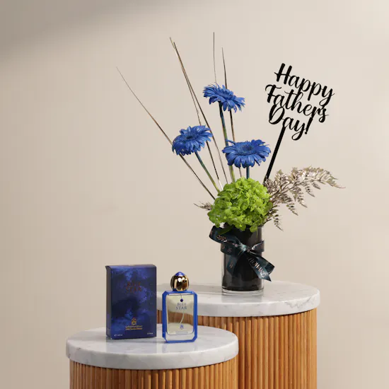 Abdul Samad Al Qurashi Blue Star EDP for Men | Dad Flower Vase