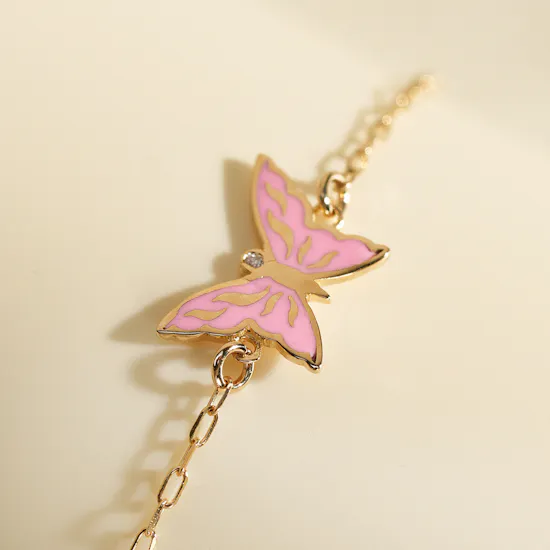 Baby Chic by Izmirain Diamond Butterfly Baby Bracelet for