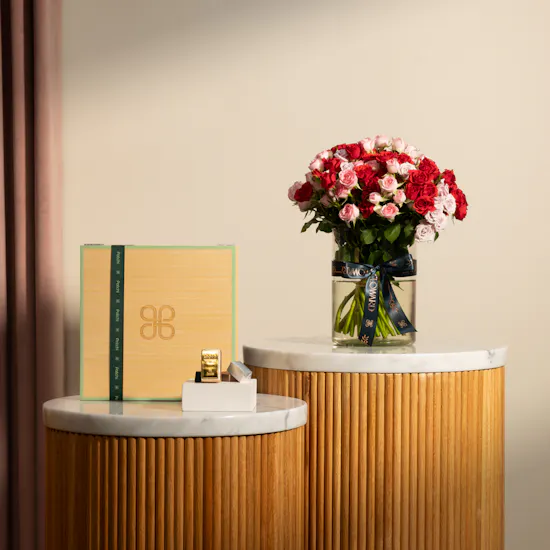 Patchi Luxurious Chocolate Box | Radiant Petal Symphony Vase