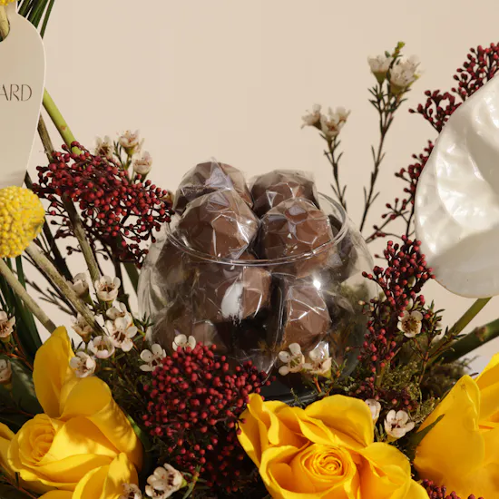 Floward Caramel Chocolates | Cheerful Floral Harmony