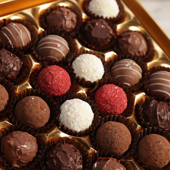 Bateel Gold Palm Mix Chocolates Box | Soft Presence Flowers Vase
