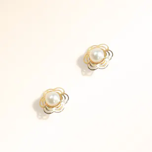 Baby Fitaihi Flower-Shaped Pearl Kids Stud Earrings Baby Fitaihi Flower-Shaped Pearl Kids Stud Earrings