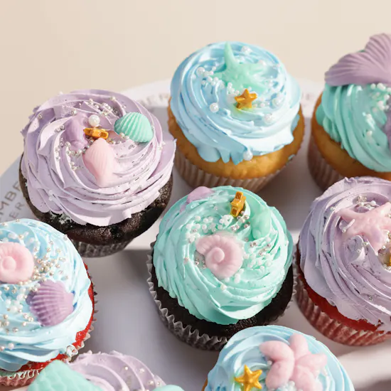 December Cake Mermaid Cupcakes