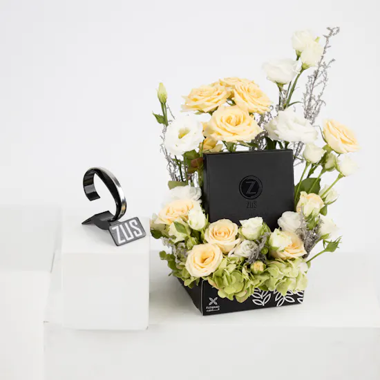 Zus Stainless Steel Cuff | Yellow Blooms