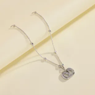 Valentino Garavani Ovalette VLogo Pendant Necklace