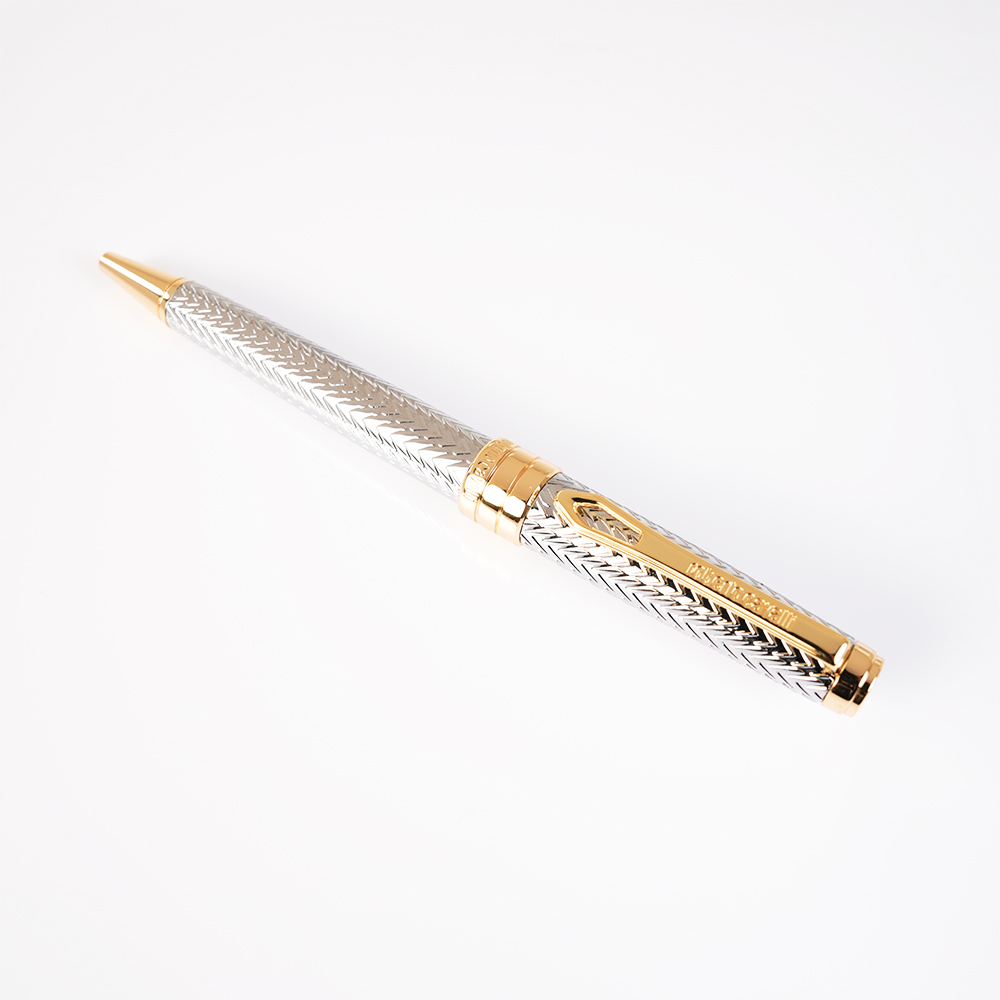 Roberto Cavalli Writing Pen | Silver & Gold